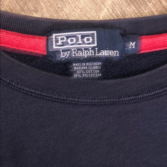 Polo by Ralph Lauren Navy Blue MENS Sweatshirt - Picture 2 of 3